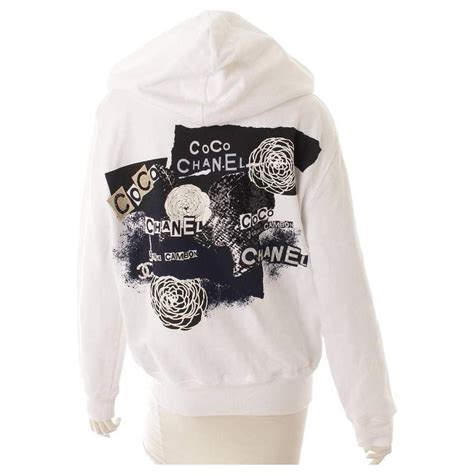 black and white chanel sweater|chanel zip up hoodie.